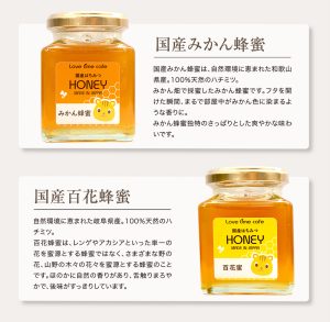 国産みかん蜂蜜と国産百花蜂蜜