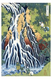 葛飾北斎 諸国瀧廻り下野黒髪山きりふりの滝（マグネット）