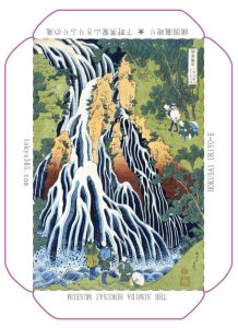 葛飾北斎 諸国瀧廻り下野黒髪山きりふりの滝（マグネット）